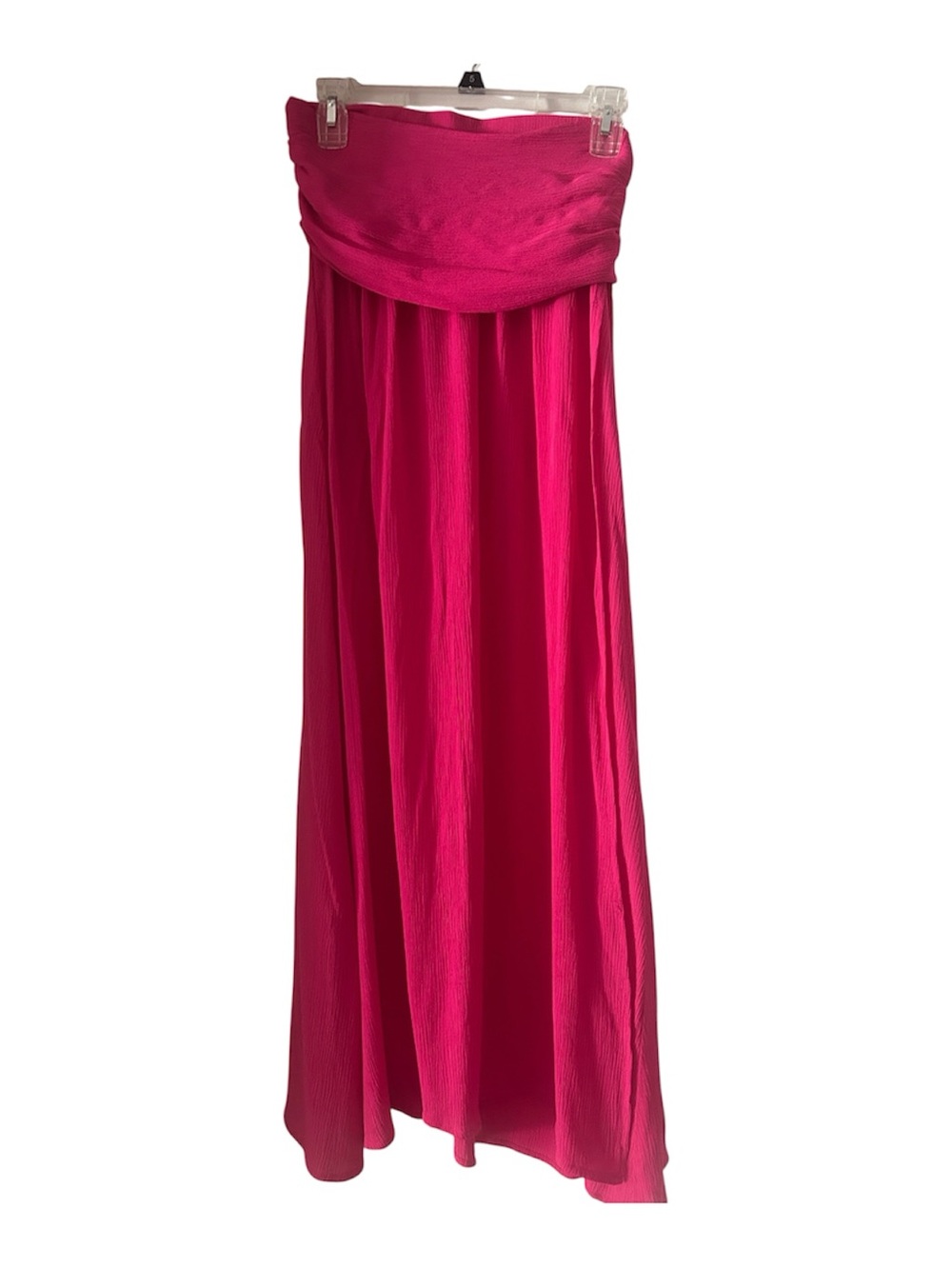 Happily Grey Hot Pink Maxi Skirt - Strapless Fold-Over Waist NWT small